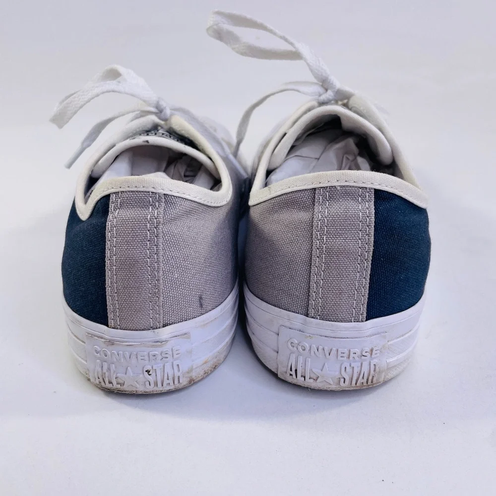 Converse Chuck Taylor All Star Low Top Navy Grey Split Canvas Sneakers 152621C - Picture 8 of 8